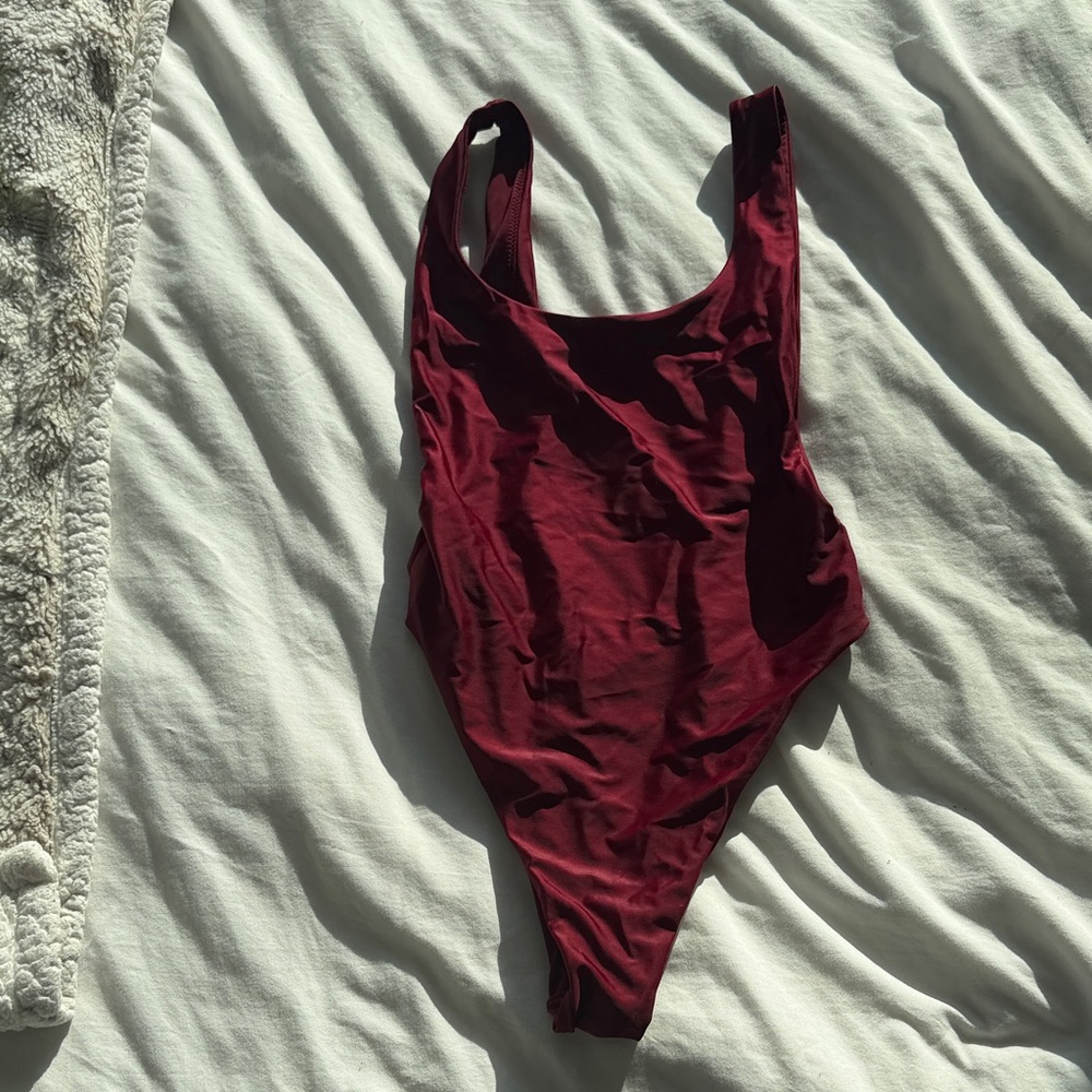 Aerie Deep Red One-Piece Swimsuit